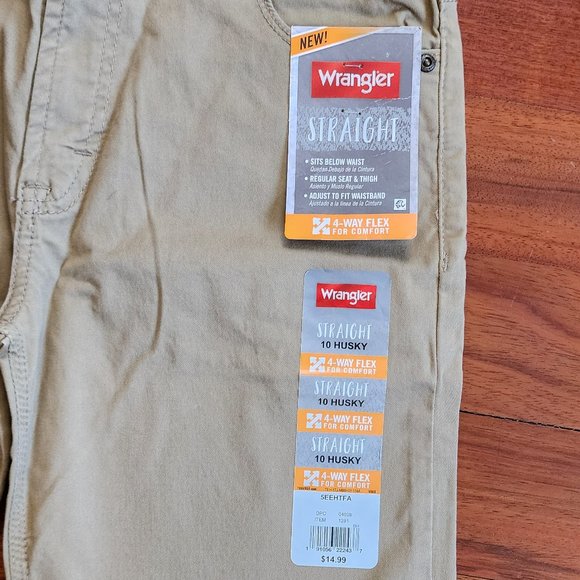 NWT Wrangler Straight 4-Way Flex Chino Pants Size 10 Husky - Picture 8 of 16